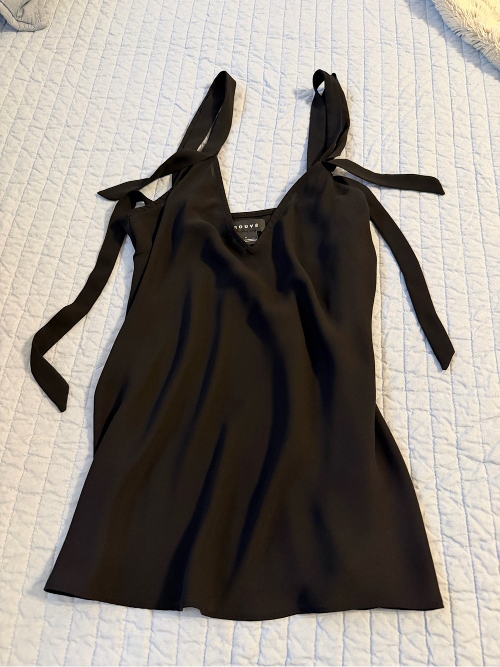 Trouvé Black Tie-Strap Sleeveless Blouse Size Small